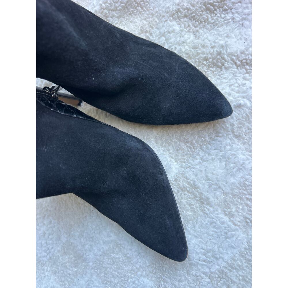Vince Camuto Suede & Snake Print Kasi Bootie Heels - Picture 9 of 10